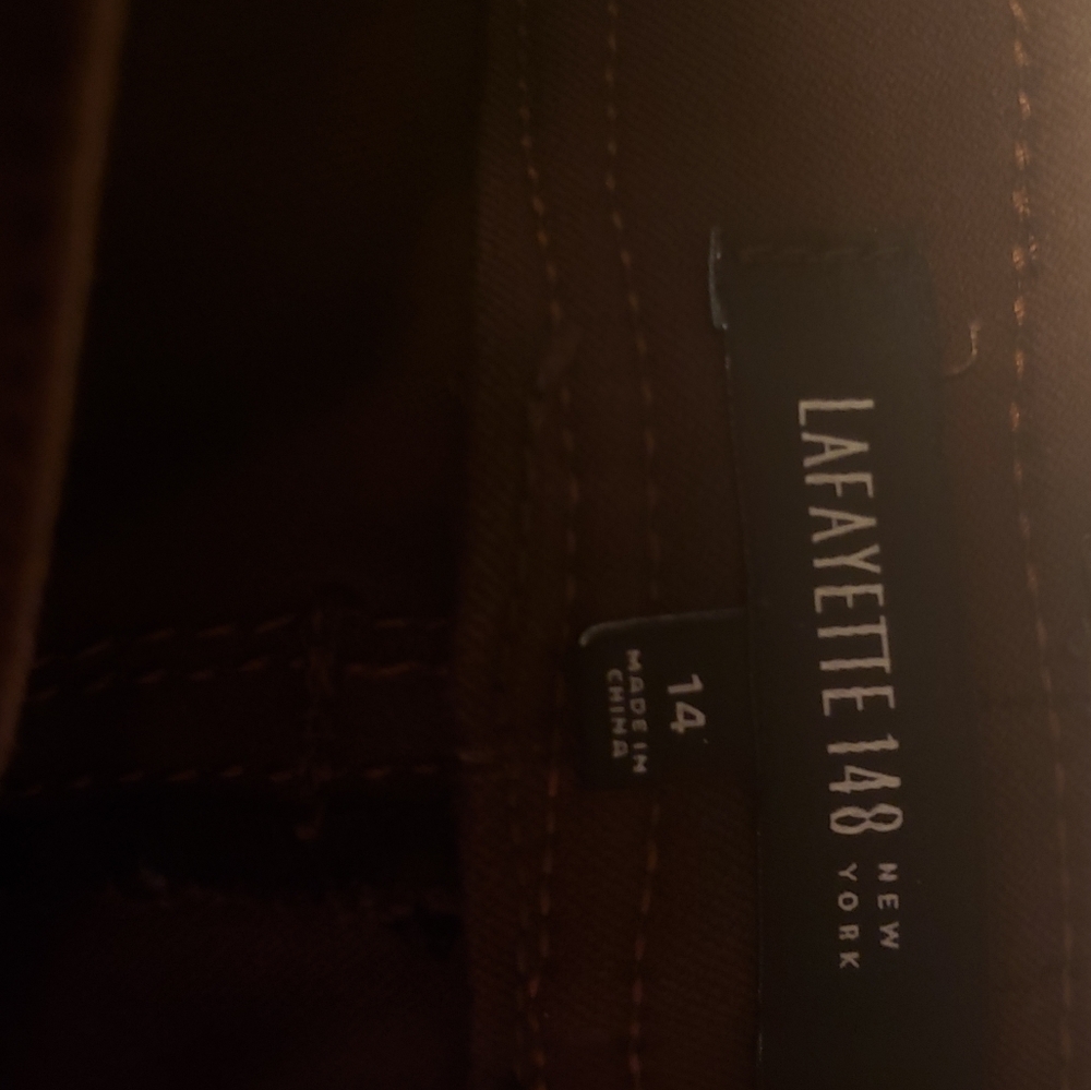 JUST REDUCED Lafayette 148 brown slacks - Picture 6 of 8